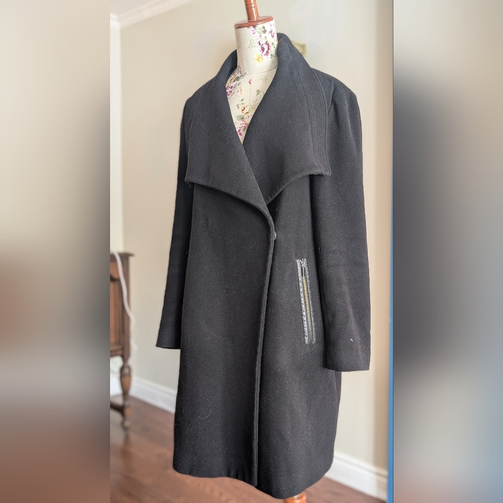 Sandra Augelazzi Elegant‎ Black Women's Coat-01 - Picture 3 of 9